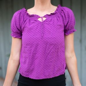 Purple Peasant Top XS